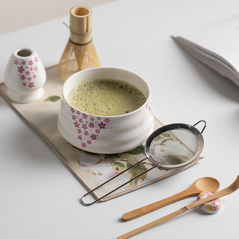 窑变抹茶百碗套组点茶陶瓷抹茶器碗本立茶筅立抹茶碗抹茶黑粉搅拌