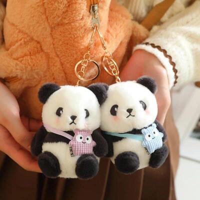 Cute Panda Plush Toy Keychain Cartoon Bag Pendant Bag Access