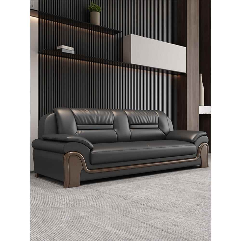 办公沙发商务简约客厅大厅酒店接待休息区真皮茶几会客办公室组合