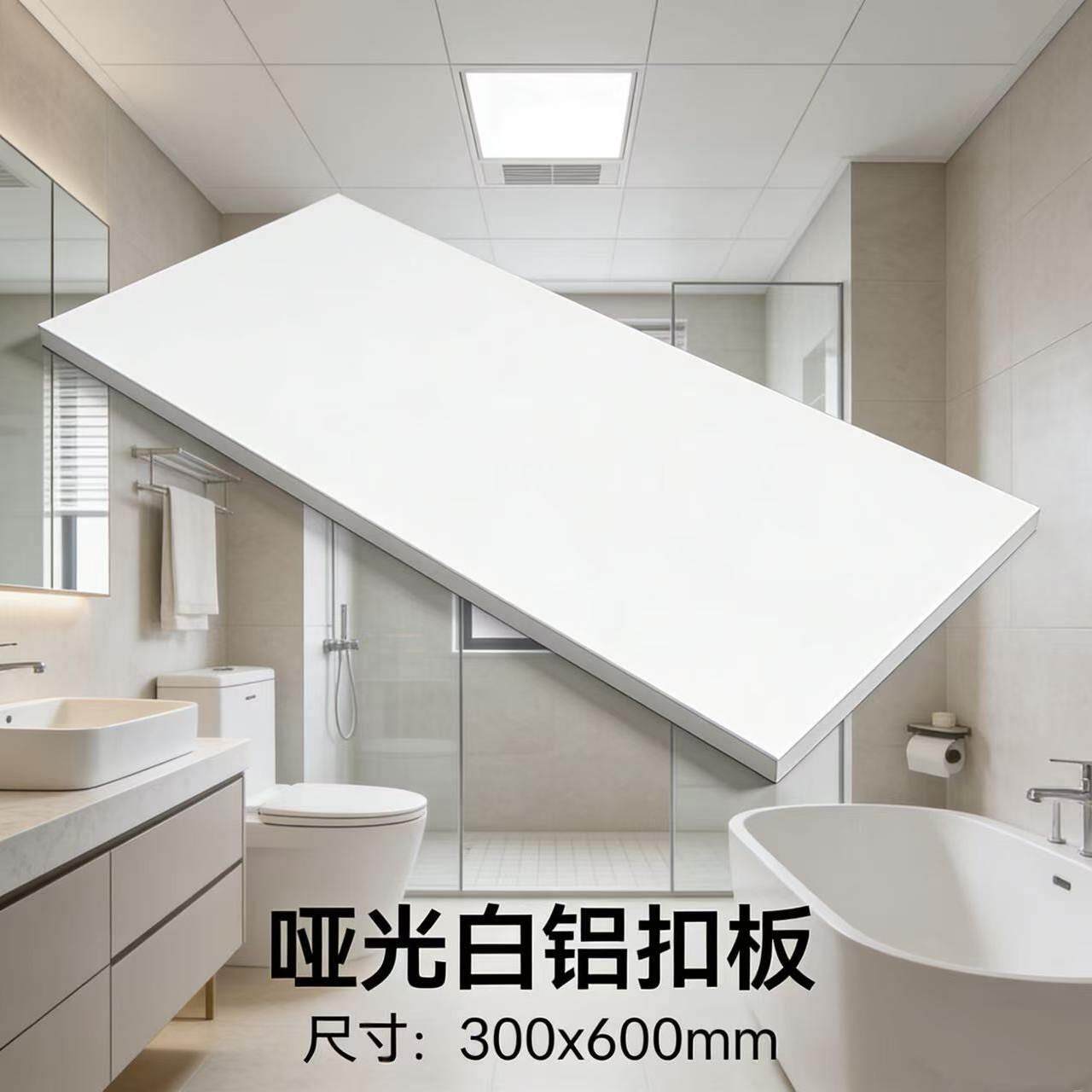 300x600铝扣板双面烤漆集成吊顶办公室房间厨房卫生间天花板