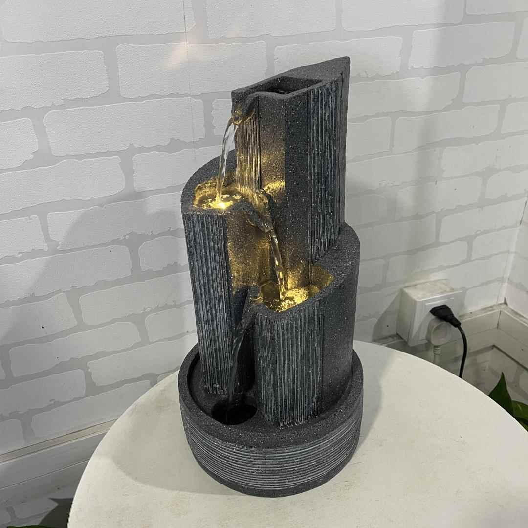 跨境现货现代简约创意台式微景观流水喷泉摆设办公加湿器乔迁礼品