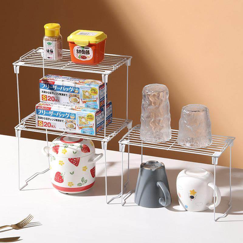 日式厨房折叠置物架厨柜收纳隔层架金属桌面可叠分层收纳架.2238,收纳整理,整理架/置物架/收纳架,淘宝优惠券,粉丝福利购,淘宝优惠卷