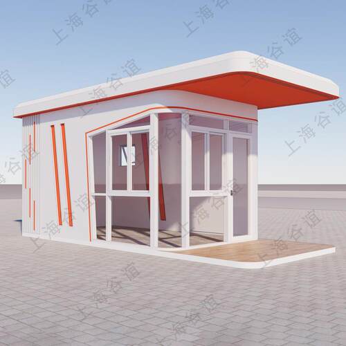 现代成品工厂门卫室太空舱保安岗亭值班室工业园区钢结构门房新款