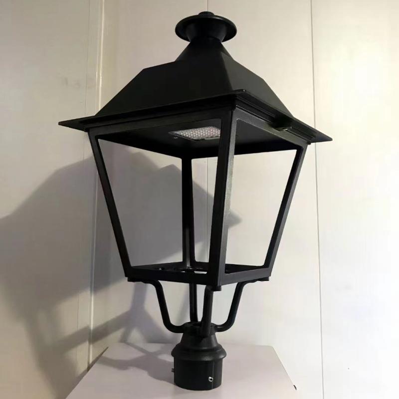 四方型庭院灯头欧规户外led100瓦庭院灯具宽电压正方形景观庭院灯