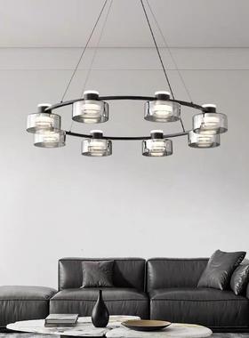意式极简设厅个墅性轻奢全铜客厅吊灯62093现代大气样板房别玄关