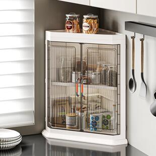 厨房三角台面墙角角柜调收纳带门密置物封架拐料角夹缝AL102694物