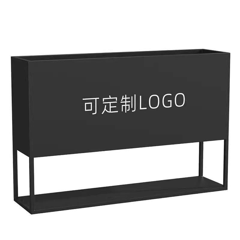 坐凳白色花箱户外阳台室外花槽防锈金属六边形铁艺创意