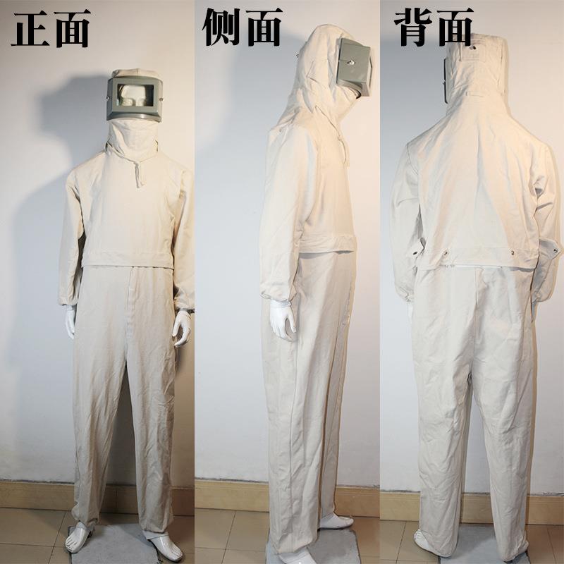 劳保帆喷漆服砂帽GTC防服打防尘喷砂工作护服打砂衣布油漆连体防