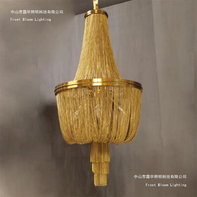 意大设计师o客厅流苏吊灯GZE式楼lft轻奢公寓别墅中空跃层利复链