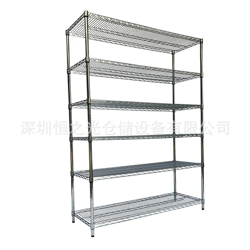 仓库移动货架金属置物架多层防静电物料架镀铬带轮货物架不锈钢架
