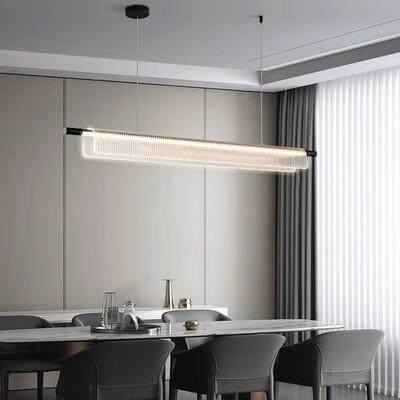 意式极简设计师餐厅吧台吊灯黑色现代简约展厅样板间直排岛台灯具