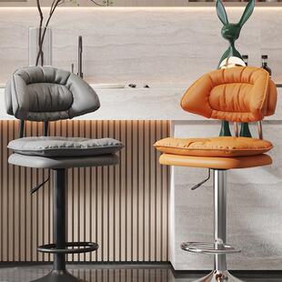 吧台椅高脚凳吧台凳吧台升降椅子家用吧椅久坐不累旋转靠背高凳子