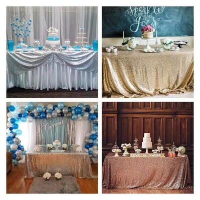 Party Table Runner Elegant Sequin Table Runner for Weddings