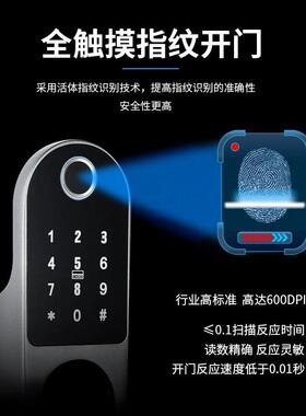 老式铁门指码纹免布线门人脸锁DHU改装密锁智能牛头锁户外电锁子