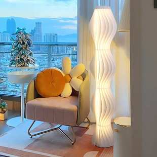 卧室极简灯具台灯立式 饰j340北欧氛围裙草高级落地灯客厅创意 灯装