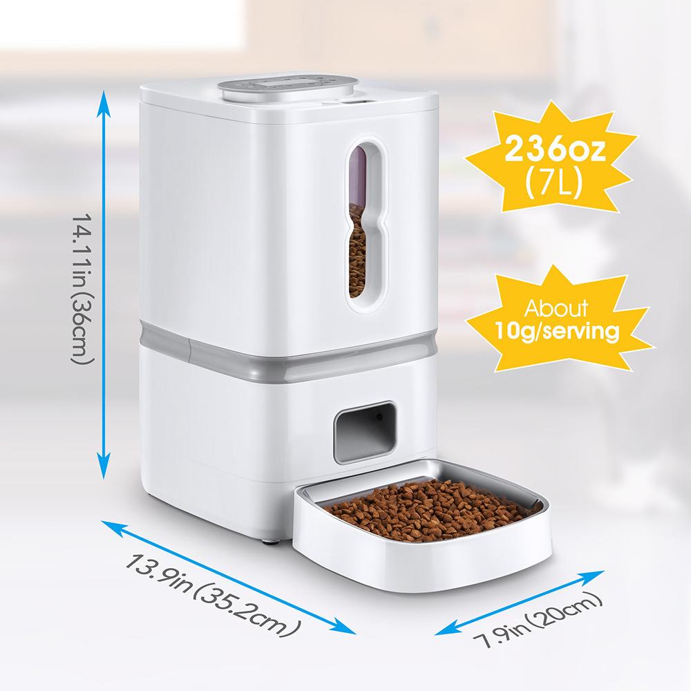 宠物智能喂食器 定时远程投喂狗狗投食机 7L大视窗猫狗自动喂食器