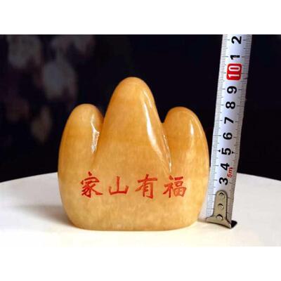 厂家批发米黄玉泰山石敢当小黄山家山有福