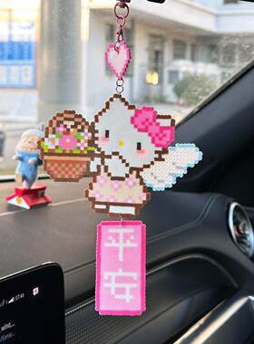 【车载好物】平安猫咪拼豆成品汽车挂件高级感汽车装饰摆件创意礼