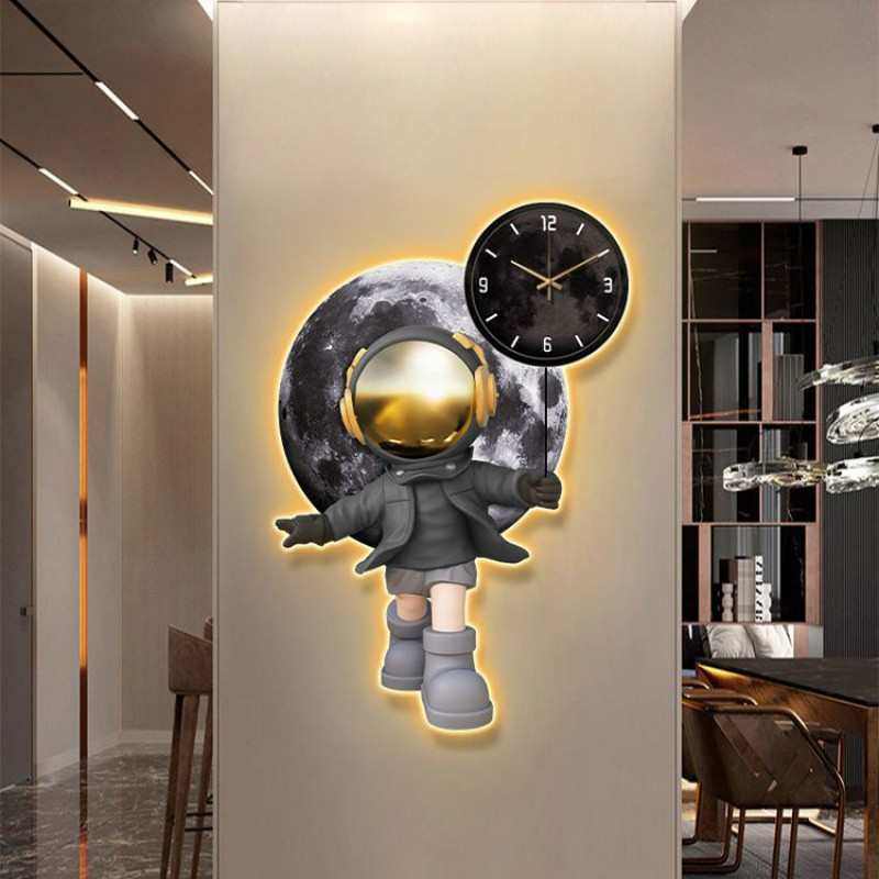 lzFLED氛围灯画简约挂钟玄关餐厅卧室壁画现代客厅沙发背景墙装饰,家居饰品,挂钟,淘宝优惠券,粉丝福利购,淘宝优惠卷