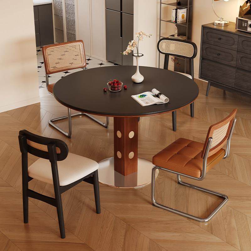 政府补贴中古风岩板餐桌2025新款家用小户型客厅圆形餐桌椅子组合,住宅家具,岩板餐桌,淘宝优惠券,粉丝福利购,淘宝优惠卷