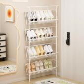 鞋 架子门后小型置物架省空间斜放式 柜 架家用门口入户极窄鞋 超薄鞋