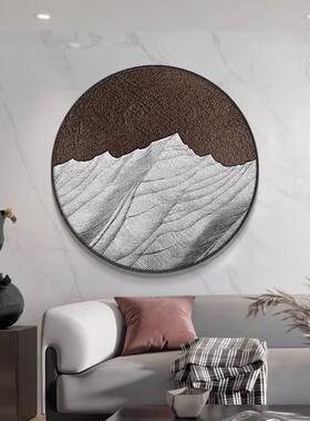 入户玄关装饰画圆形壁画高级感简约现代客厅沙发背景抽象大气挂画
