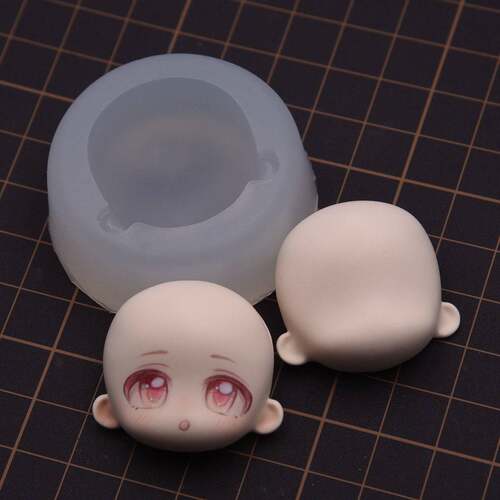 原创石塑粘土脸模 超轻粘土q版脸模 3.0cm q版 迷你包子硅胶脸模