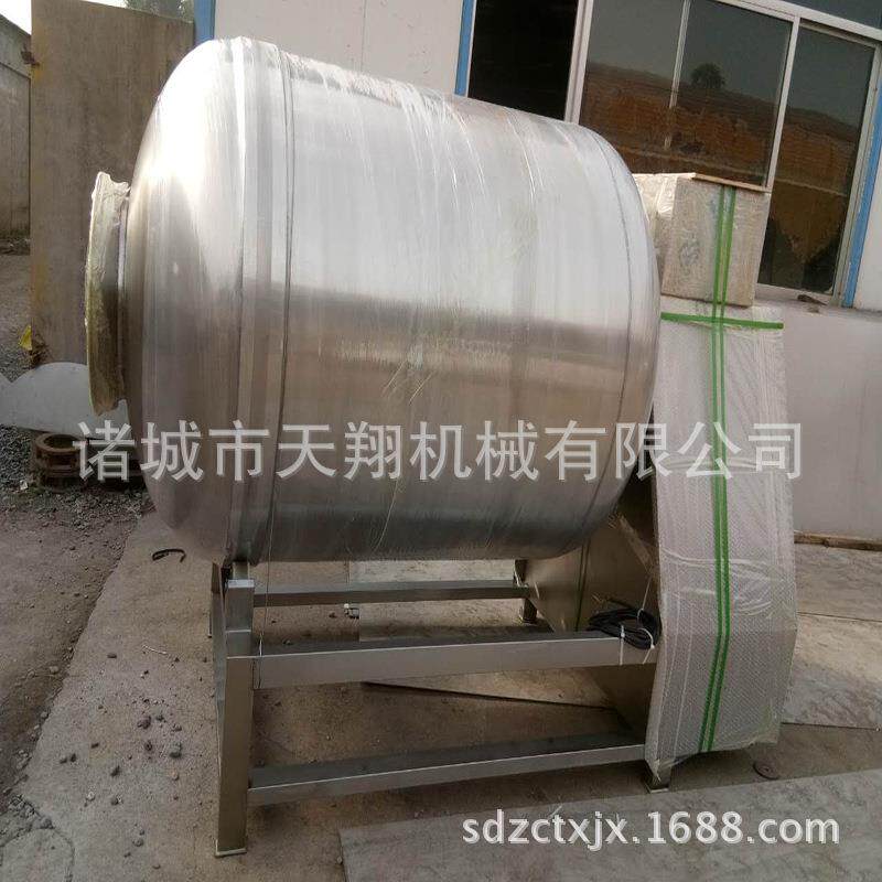 雪花鸡柳真空滚揉机无骨鸡爪腌制真空滚揉机鸡胸肉片腌制设备