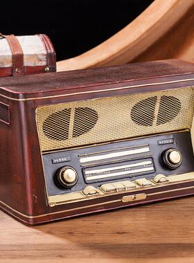 覆古怀旧做旧7080年代创意老式按键录音带收音机电视机模型桌面摆