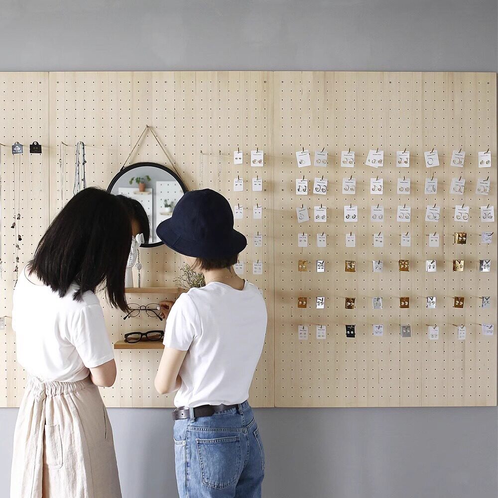 【塞尚】小孔洞洞板饰品墙展示架壁挂配件墙面收纳架可定制陈列架