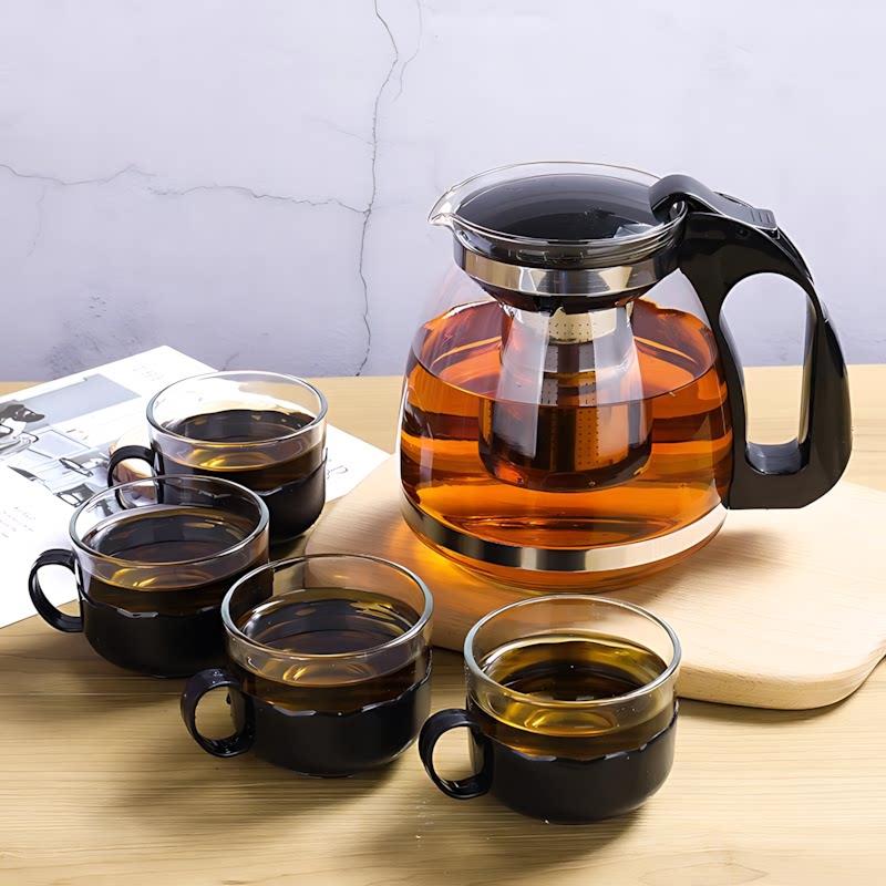 花茶水直锈冲耐热壶玻璃茶壶茶具不66666778钢过滤开大容量水壶家