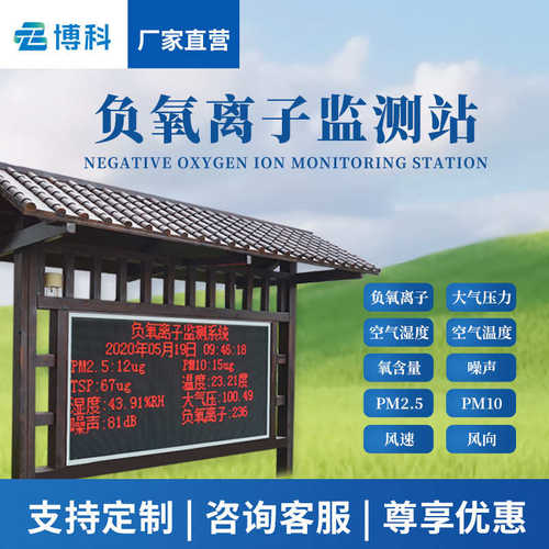 负离子监测站景区环境气象站空气质量监测站公园负氧离子监测系统