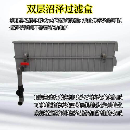 沼泽过滤盒滤材培菌鱼缸龟缸过滤箱水培植物鱼菜共生周转箱过滤盒