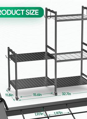 带支轮子的工花LCL园具收纳电架动工具收纳盒工具架整理储物架置