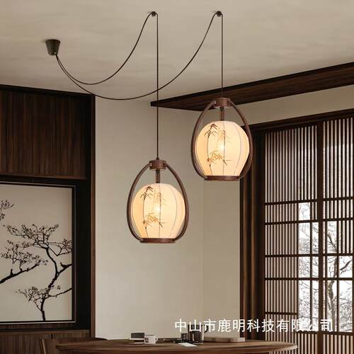 宋氏美学禅意茶室书房吊灯中古复古民宿酒店餐厅客厅卧室装饰吊灯