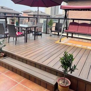 塑木地板户外露台庭院花园板生态园林工程长条防腐木地板二代共挤