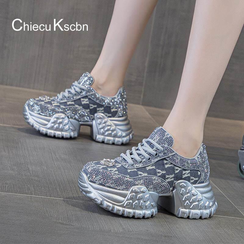Chiecu Kscbn品牌女鞋厚底增高时尚老爹鞋女2025新款设计感休闲
