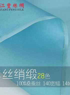 H2真丝绡缎141姆夏装真丝欧根缎桑蚕丝硬纱缎挺括SSZ面料全真丝