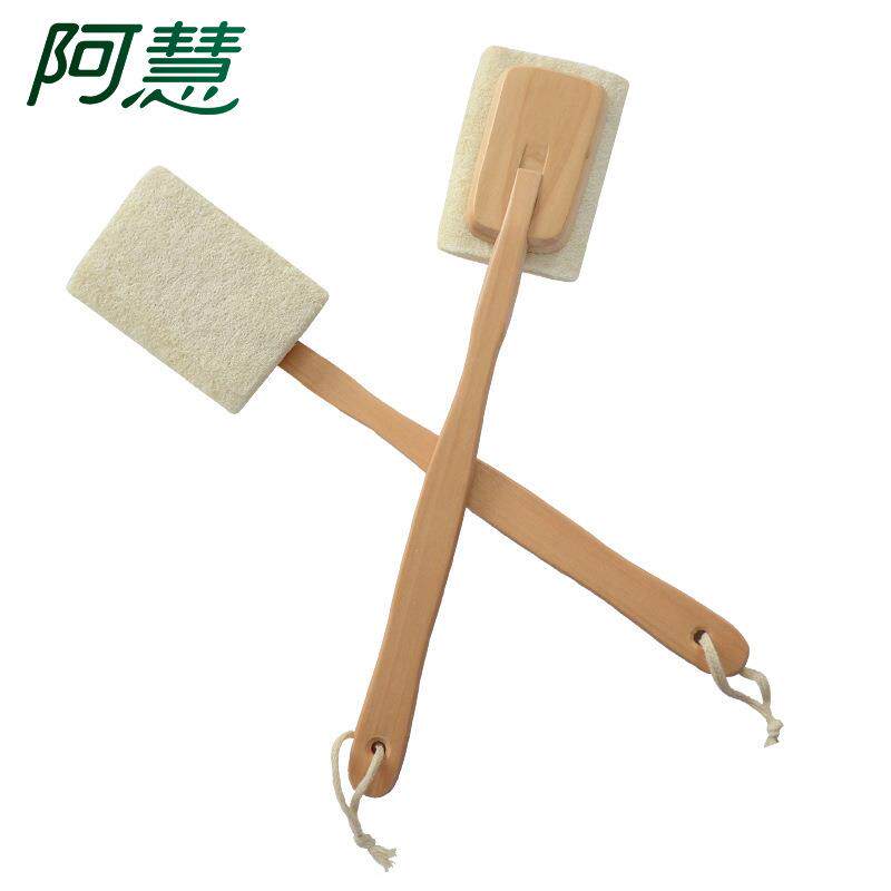 丝瓜络洗澡刷 搓背长柄沐浴刷搓澡擦背实木手柄清洁刷