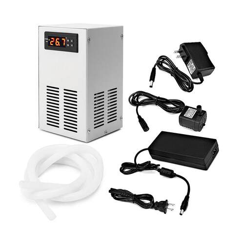 厂家直销鱼缸冷水机制冷机水族降温静音电子制冷器恒温制冷35L