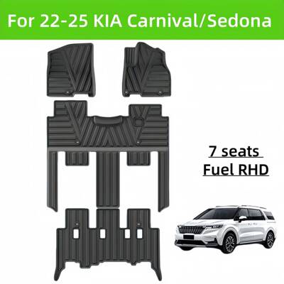 For22-25Carnival/Sedona RHD TPE Car Floor Mat/Rear Trunk Mat