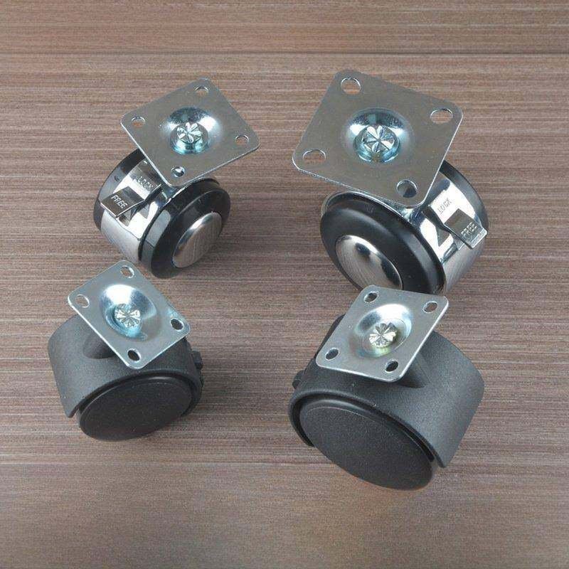 2英寸静音刹车万能轮咖啡桌婴儿床平板脚轮家具床头柜滚轮手推车