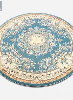 新款土耳其口进蓝绿色美式欧式洛可可法客厅卧室边圆形床圆餐桌大