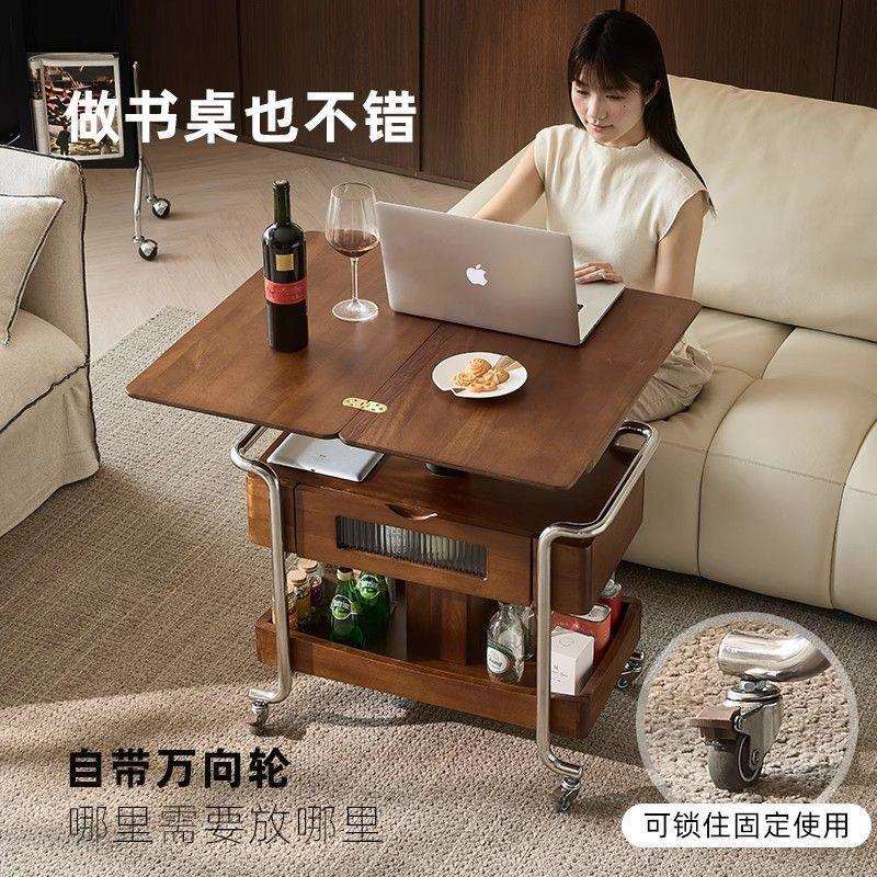 茶几可升降可移动多用茶桌餐桌边几边柜客厅家用储物车