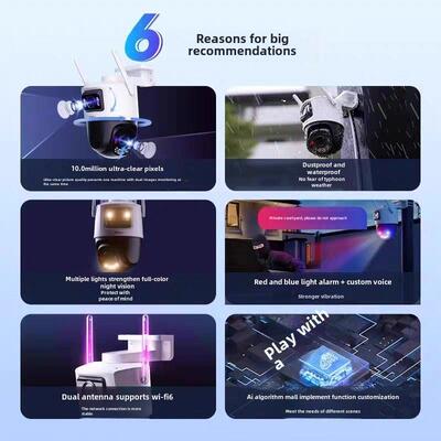 乐成S7Xf双筒800万全彩色夜视圆顶摄像机户外监视器防水高清摄像