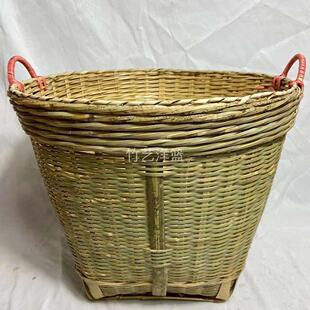 超大号箩筐竹编制品家用手工箩篼垃圾筐收纳篓喜庆采茶粮食稻谷筐