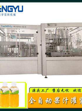 果汁饮料灌装线 玻璃瓶热灌装机 饮料灌装专业厂家 灌装包装机