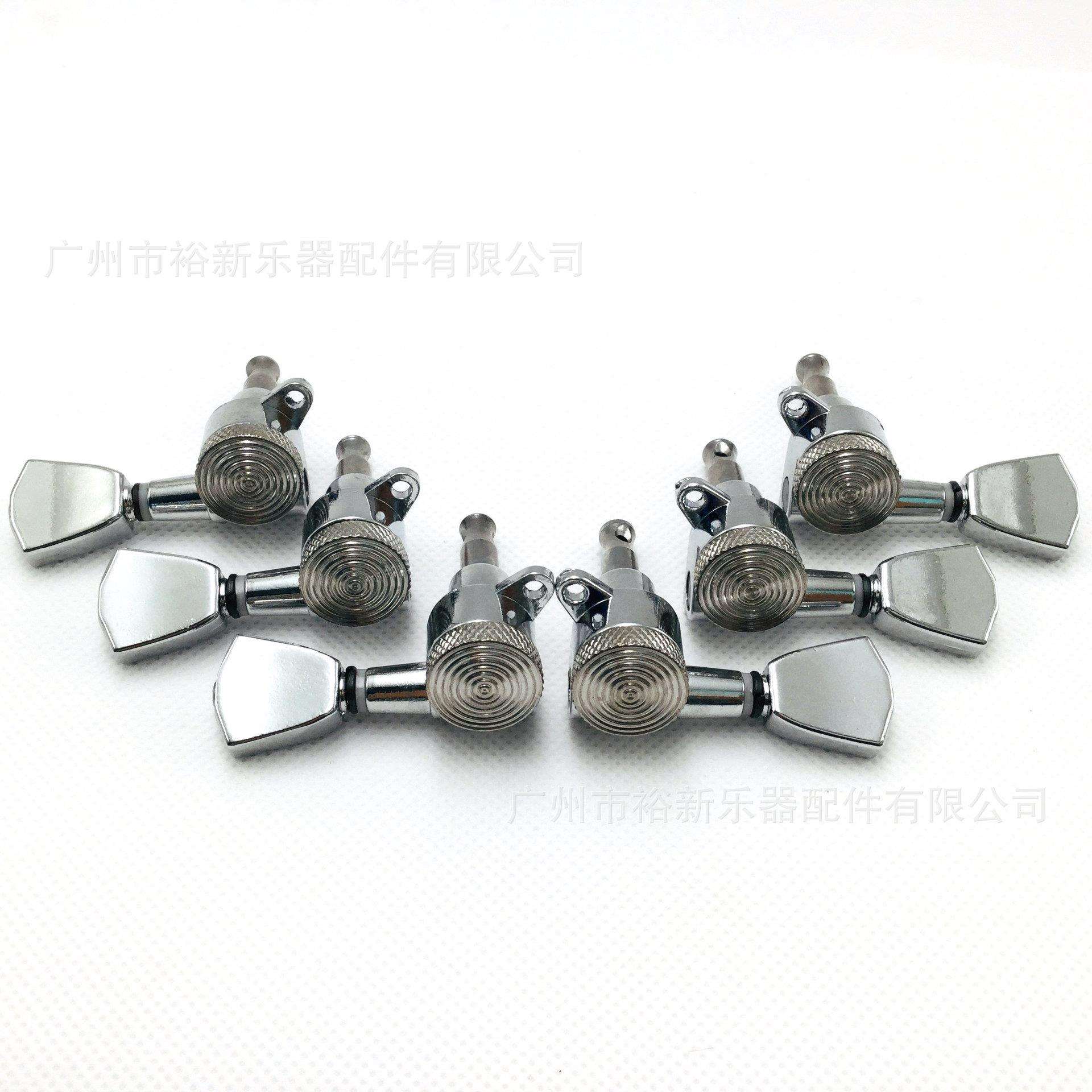 电木吉他自锁弦轴螺纹长针锁弦器银色菱形头锁钮螺纹带锁弦全封闭图片