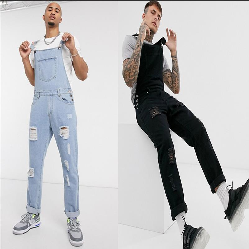 overalls color overalls denim pants mens mens Solid jeans