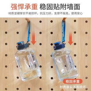 O88A木质墙壁挂墙书架隔板收架纳挂板墙 洞洞板实木上置物架墙O88